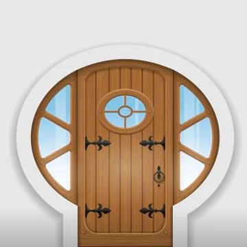 Fairy arched door Stock Illustration