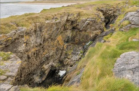 The fairy bridges on the edge of the cliffs Foto stock