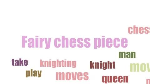 Fairy Chess Piece Tag Cloud Animated Isolated On White Stock Footage 103668709