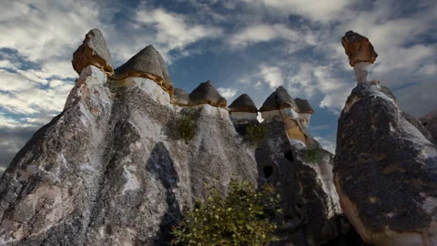 Fairy Chimneys Formed Naturally Over Millions of Years. Cappadocia Turkey. Stock Footage 245458652