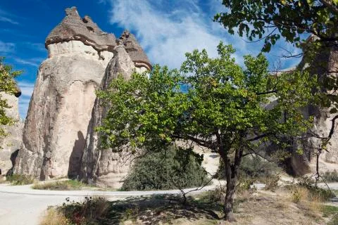 Fairy chimneys at Pasabag. Stock Photos