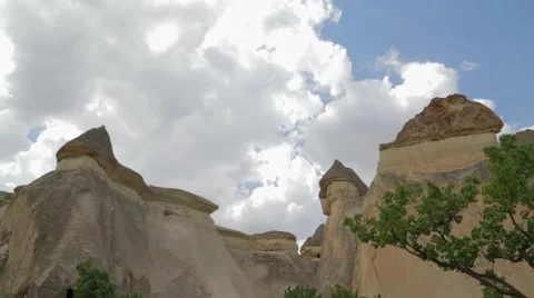 Fairy Chimneys, Time Lapse, Landscape Kapadokya Stock Footage 41947593
