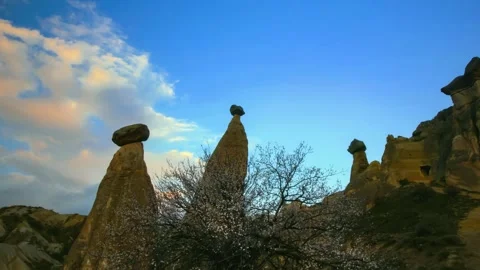 Fairy Chimneys, a UNESCO World Heritage Site. Stock Footage 341154853