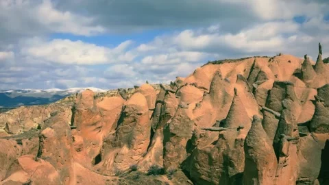 Fairy Chimneys, a UNESCO World Heritage Site. Stock Footage 341155893
