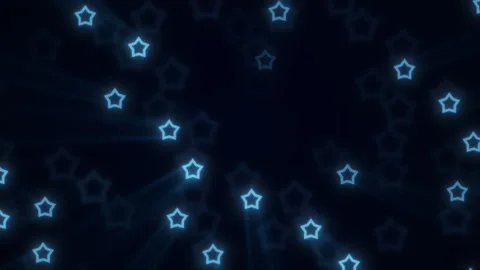 Fairy creative starry looped background of vanishing twinkling blue stars and Stock Footage 260628770