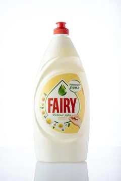 Fairy detergent on a white background Stock Photos