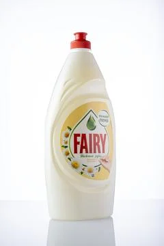 Fairy detergent on a white background Stock Photos