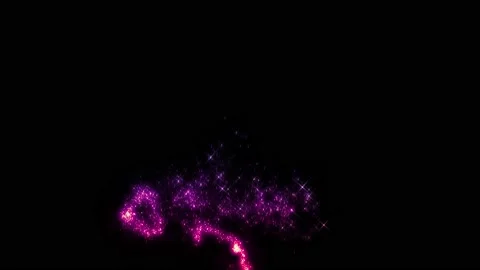 Fairy dust on black with alpha Stock Footage 145652057
