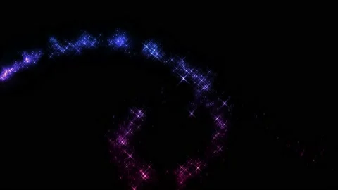 Fairy dust on black with alpha Stock Footage 145652326