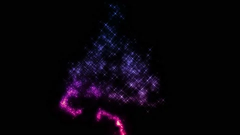 Fairy dust on black with alpha Stock Footage 145652594