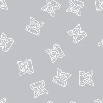 Fairy fantasy character line vector seamless pattern Stock Illustration