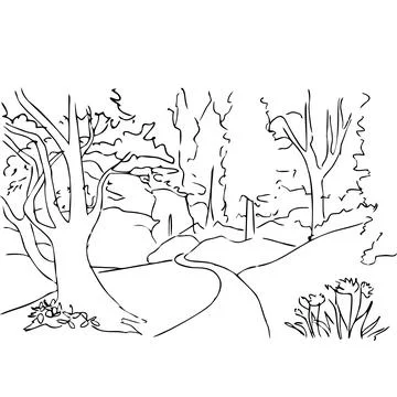 Fairy forest Stock Illustration