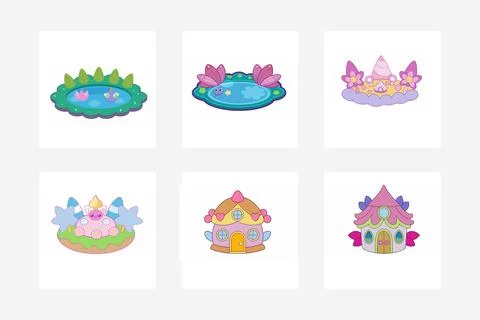 A fairy house vector drawing Stock Illustration