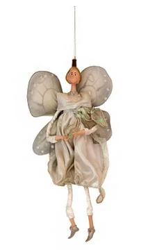 Fairy  isolated on white. Ney Year and Christmas tree decoration Stock Photos