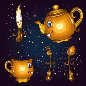 Fairy knife set Stock Illustration