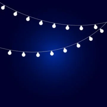 Fairy light bulbs Stock Illustration