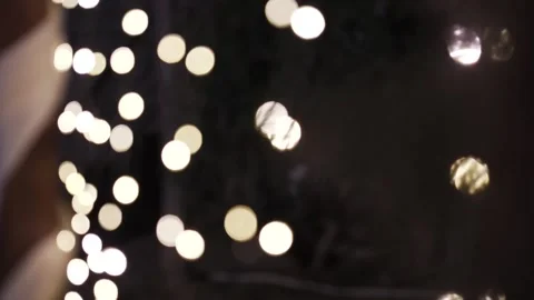 Fairy Lights Bokeh with motion Stock Footage 233526306