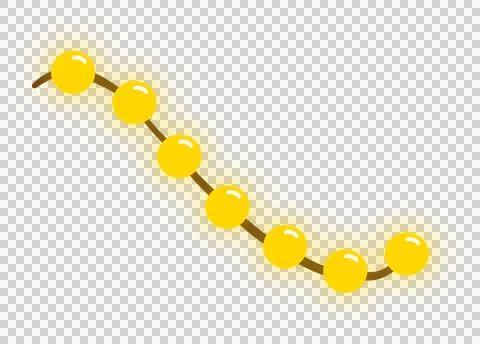 Fairy Lights String Glowing yellow Illustrazione stock