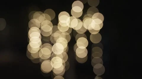 Fairy Lights Strings bokeh with Motion Stock Footage 233526321