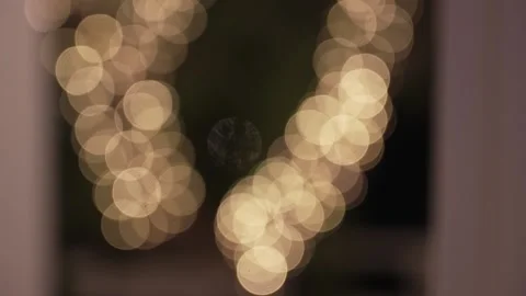 Fairy Lights Strings bokeh with Motion Stock Footage 233526335
