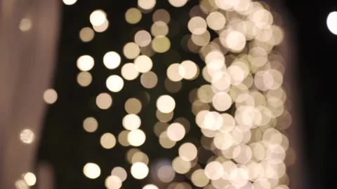 Fairy Lights Strings bokeh with Motion Stock Footage 233526340