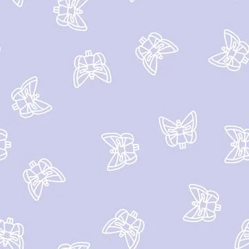 Fairy magic line seamless pattern Stock Illustration