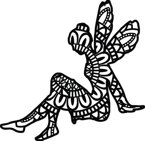 Fairy mandala Stock Illustration