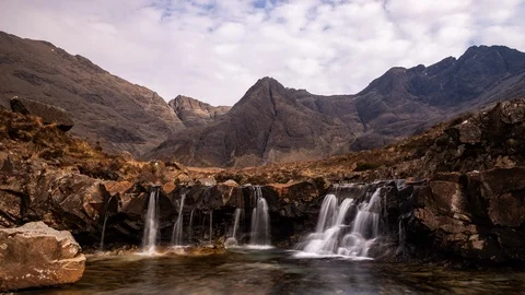 Fairy pools timelapse Stock Footage 107121606