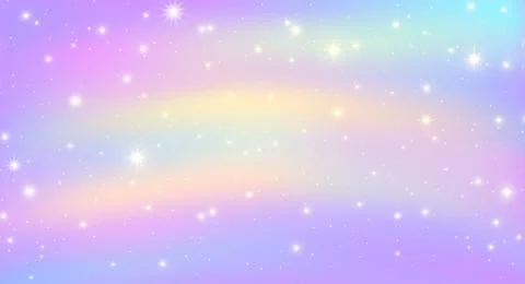 Fairy sky rainbow gradient background, unicorn bg Stock Illustration