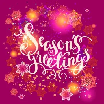 Fairy snowflakes background Stock Illustration