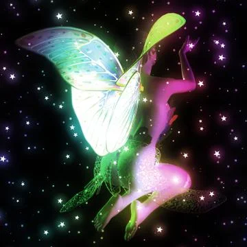 Fairy in stars Ilustração Stock