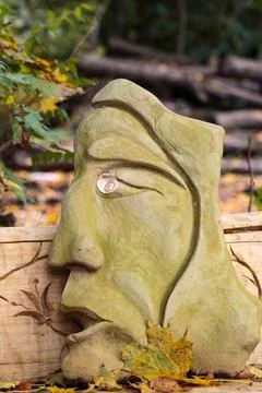Fairy-like stone  figures from primaeval Slawic tales Stock Photos