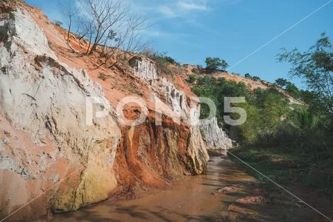 Fairy Stream Canyon, Mui Ne, Vietnam, Southeast Asia. Beautiful scenic landsc Stock Photos