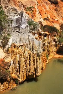 Fairy Stream - Red Canyon between Phan Thiet and Mui Ne. Vietnam Stock Photos