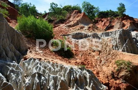 Fairy Stream (Suoi Tien), red canyon in Mui Ne, Vietnam Stock Photos
