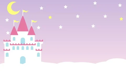 Fairy tail castle Looping animated background. 1080p Stock Footage 258881095