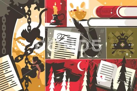 Fairy tale background abstract Stock Illustrationen