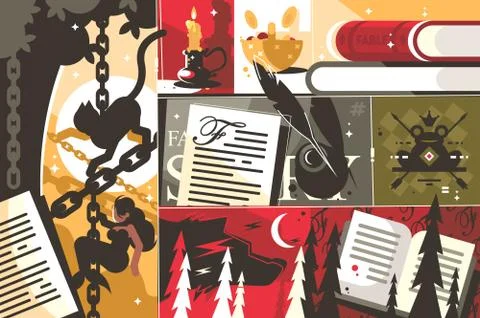 Fairy tale background abstract Stock Illustration