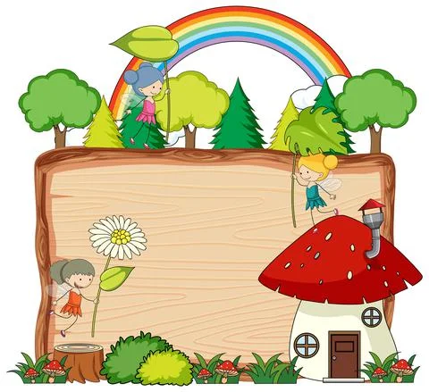 Fairy tale banner template Stock Illustration