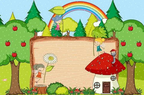 Fairy tale banner template 스톡 일러스트