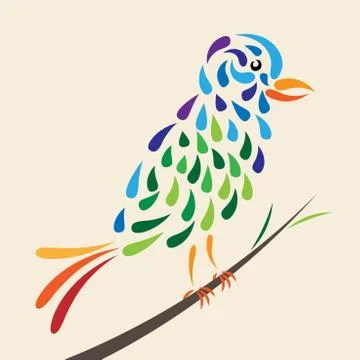 Fairy tale bird Stock Illustration