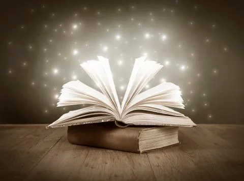 Fairy tale book sepia Stock Photos