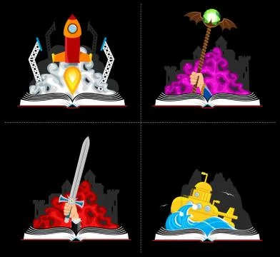 Fairy Tale Books Stock Illustration