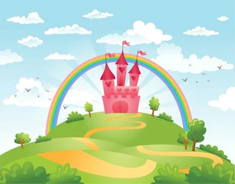 Fairy Tale castle. Stock Illustration