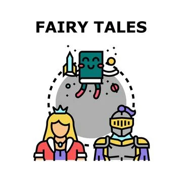Fairy tale characters and imagination concept Stock Illustration