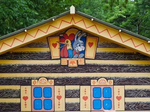 Fairy-tale house on the background of the forest Stock Illustration