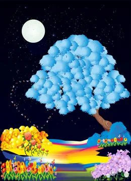 Fairy tale landscape, Stock Illustration