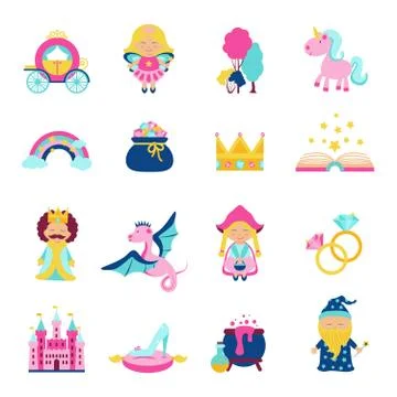 Fairy Tale Set Stock Illustration