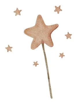 Fairy tale theme features whimsical fairies in a watercolor pattern for fab.. Stock Illustration