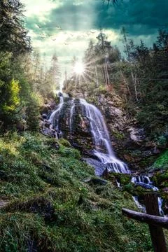 A fairy tale waterfall Stock Photos